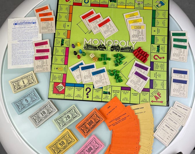 Vintage Dutch Monopoly Set 1960s - Board Game - Retro Home Play - Etsy