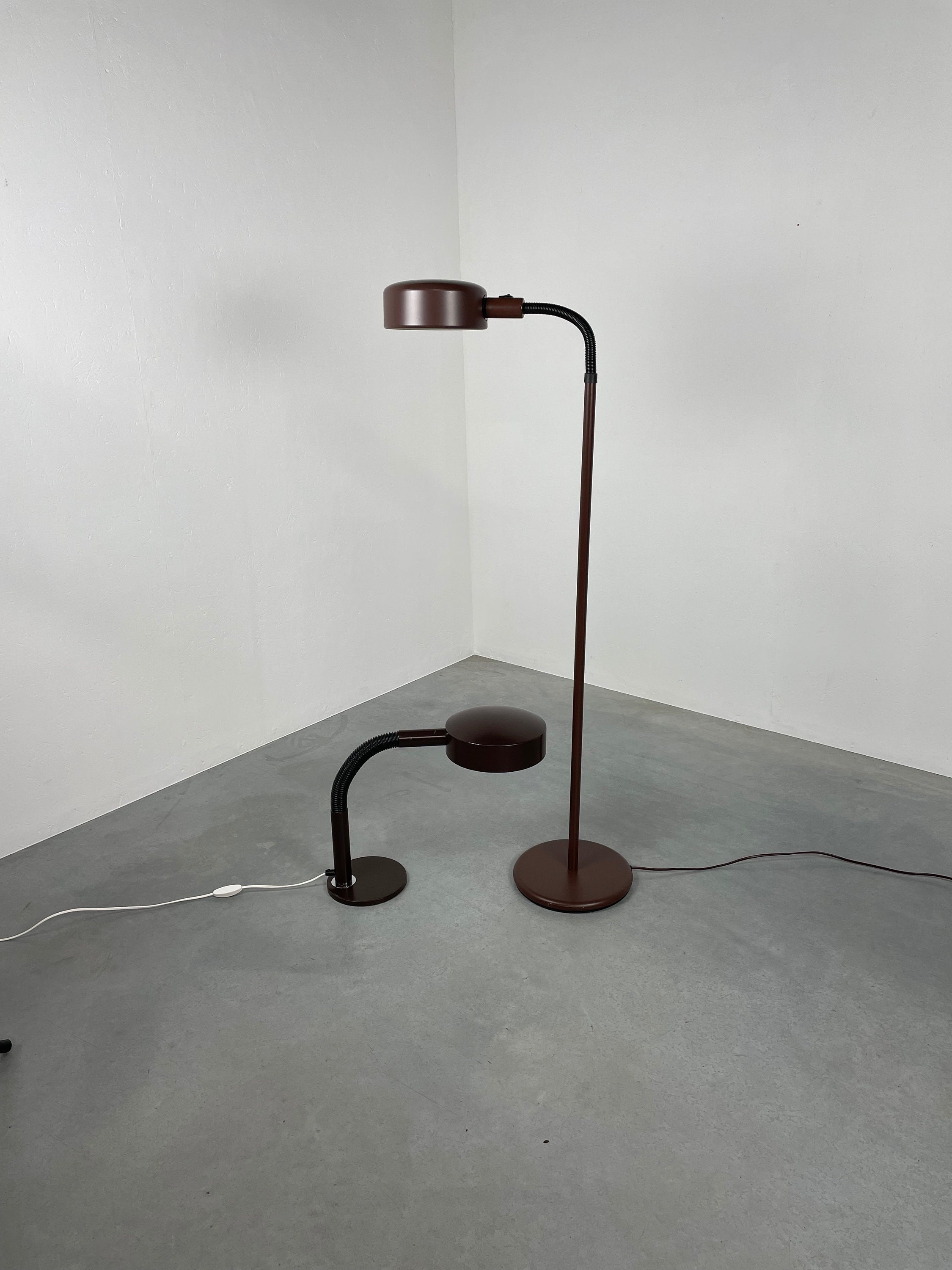 Gooseneck top standing lamp