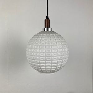 Vintage Philips pendent lamp - Mid century modern 60&#39;s Gangkofner design light - glass hanging lamp