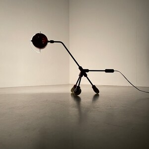 Vintage design table light IKEA KILA - Modern floor lamp on wheels - large lighting