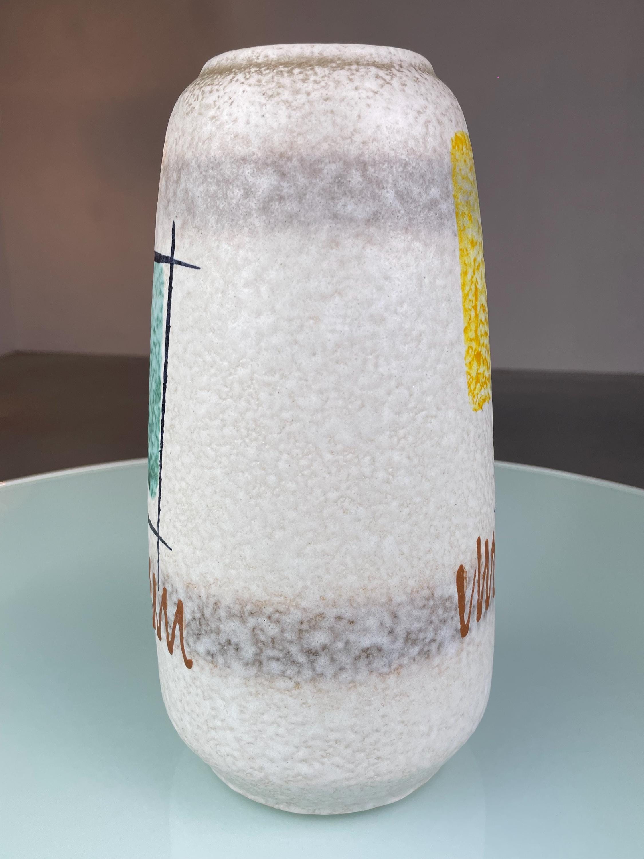 Scheurich 203 26の抽象的な花瓶 - 西ドイツの陶器 - 60年代の