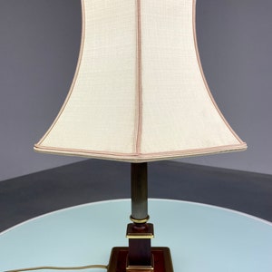 Vintage 60s Herda Verlichting desk light - classic table lamp - wood brass metal - Dutch lighting - Hollywood regency image 6