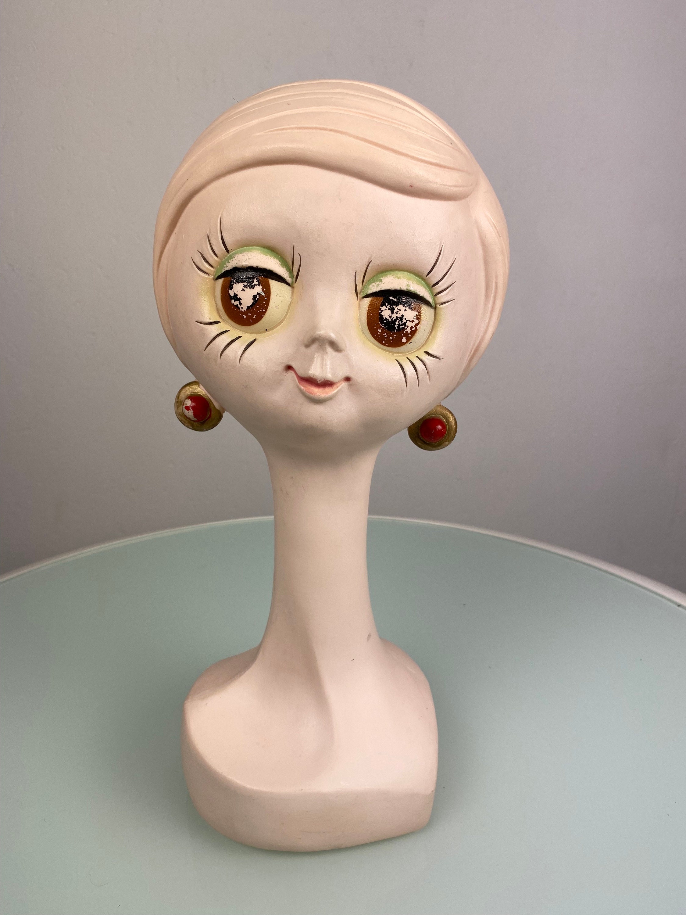 70s TWIGGY pink ヴィンテージ マネキンヘッド 昭和レトロポップ 70s TWIGGY pink ヴィンテージ マネキンヘッド 昭和レトロポップ