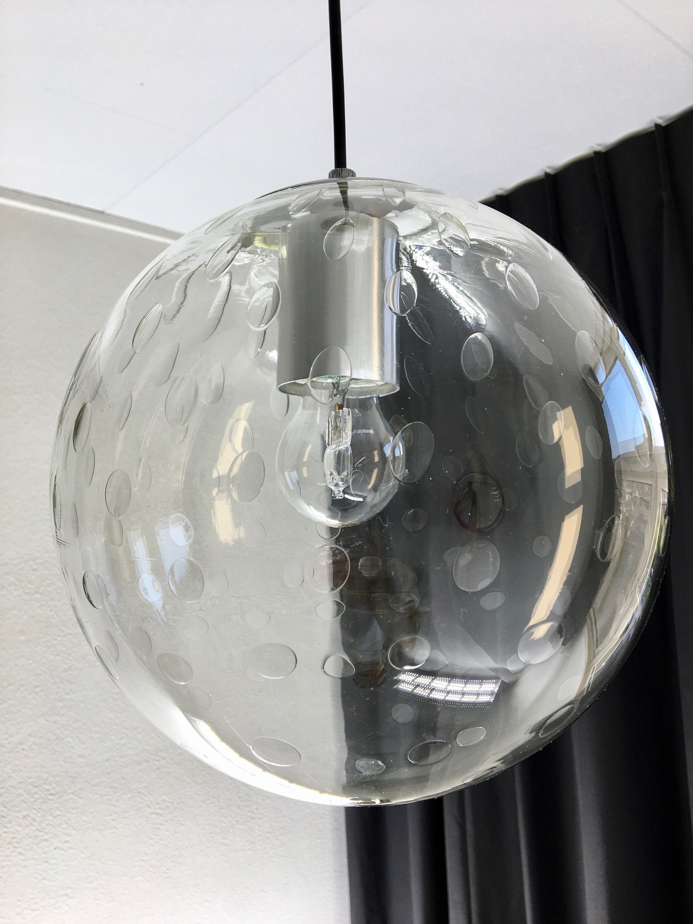 Gotas de lluvia de vidrio lámpara colgante 1960 por RAAK | Etsy