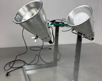 Set di 2 lampade a morsetto moderne - lampada da scrivania industriale in alluminio IKEA R0002 vintage degli anni '90 - illuminazione di design scandinavo