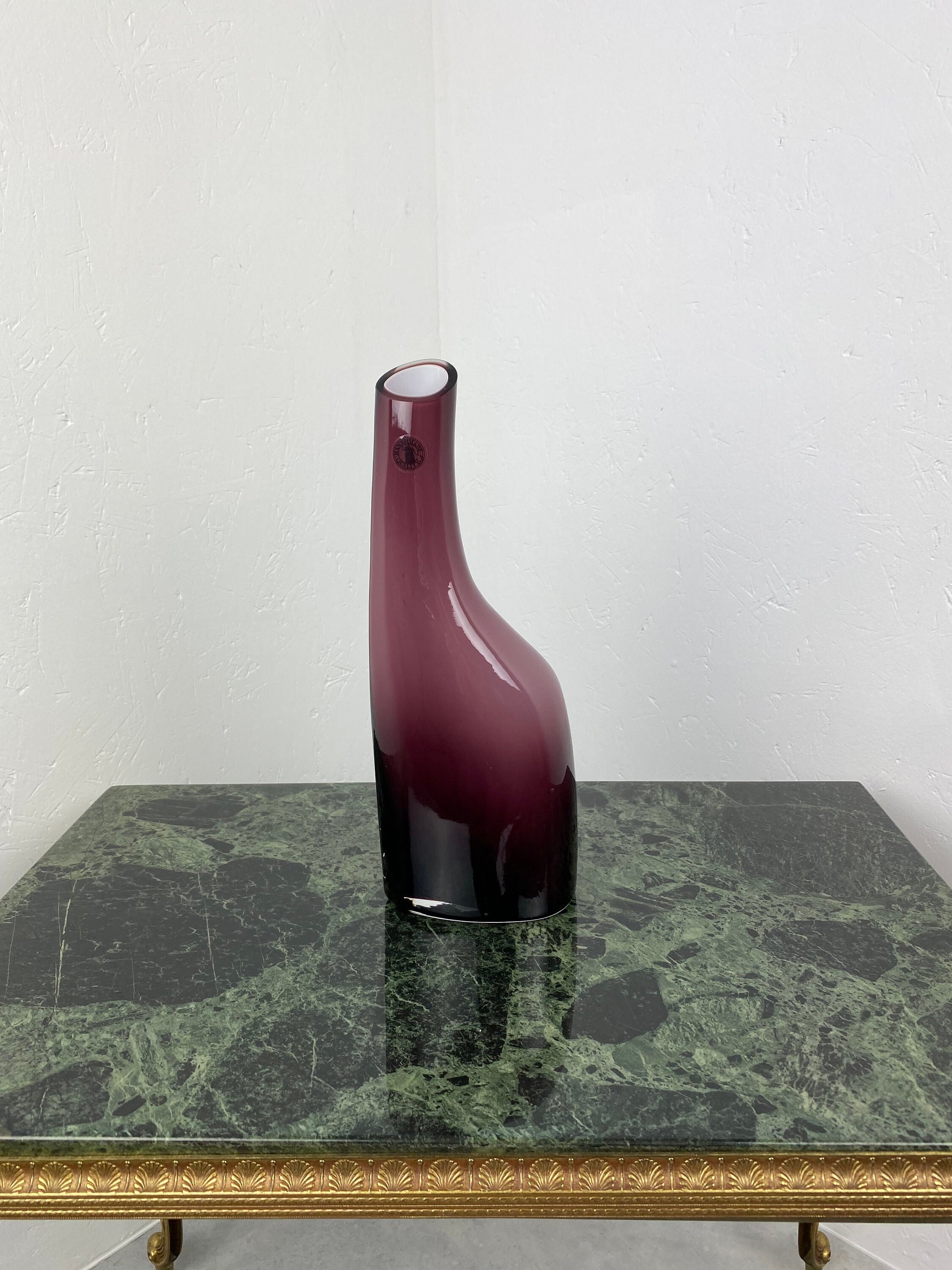 Vase Ondulé IKEA Vintage – Jaune / Vert – Années 2000 – Verre