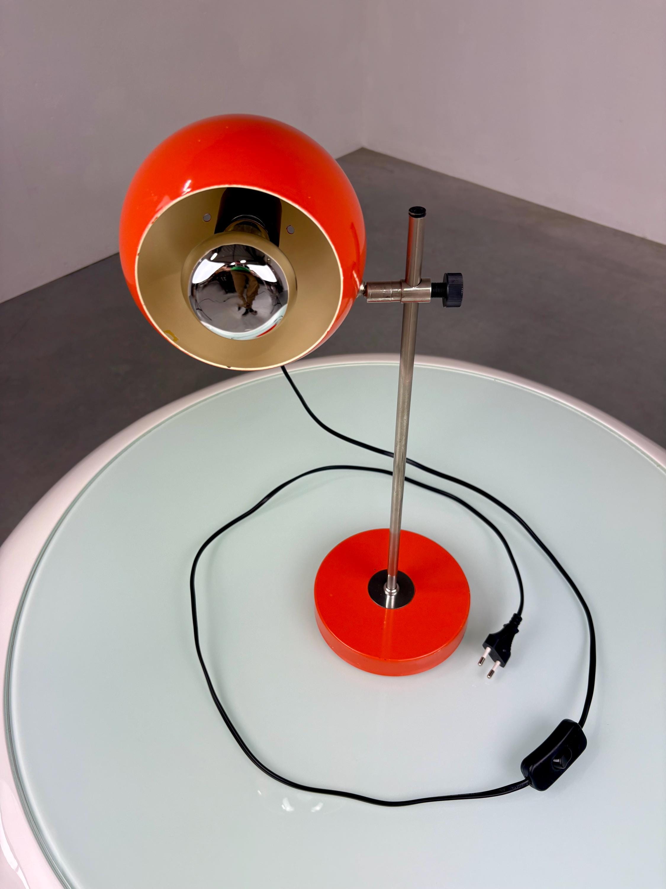 Vintage 70s Eyeball Desk Lamp - Dutch Space Age Design Lighting