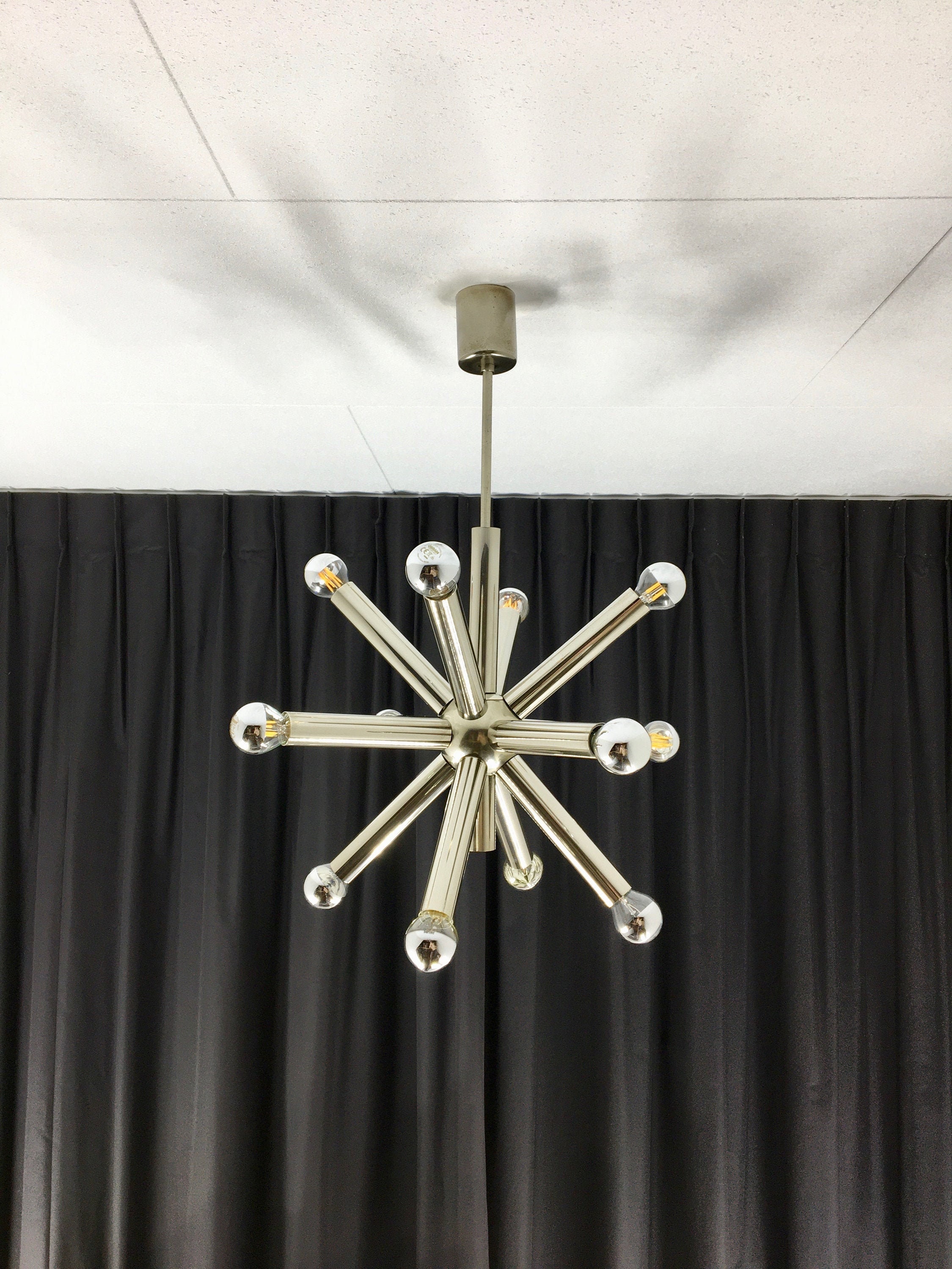 Sputnik Ceiling Light 60s / 70s Chrome Space Age Lamp Etsy