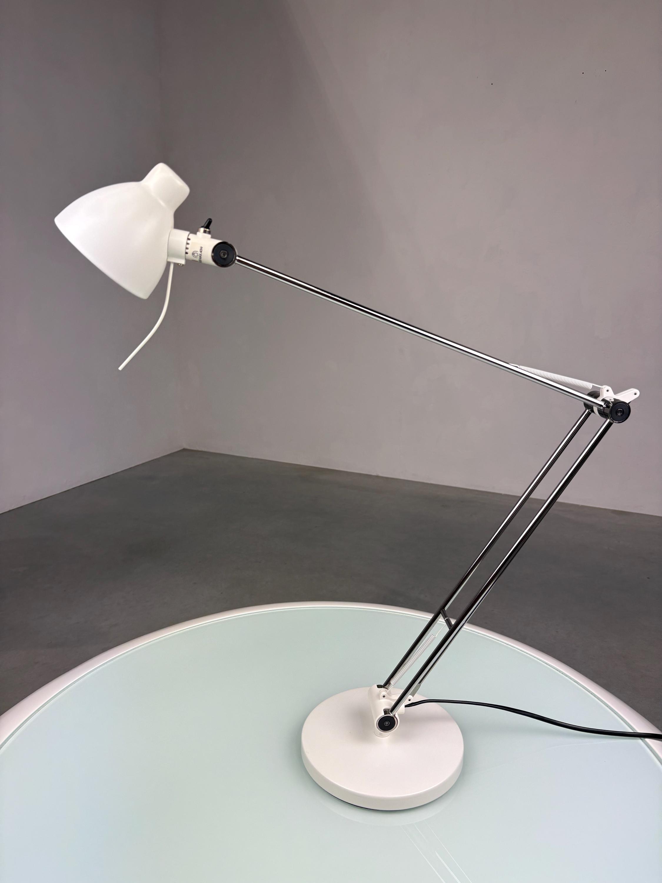 Modern Design Desk Lamp - Metal Folding Arm Chrome White - Ikea 