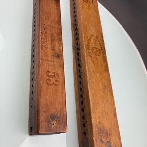 Set of 2 antique wooden cigar presses - Germany Hart & Hertel Schwetzingen - Osenbruck wickelformen Collectible wooden vintage tobacco mold