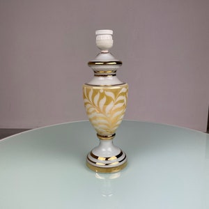 Vintage 1960s neoclassical lamp - 60s glass desk light - Mid Century Holywood regency table lighting