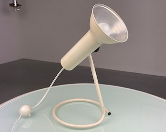 Vintage 1970s Aluminium desk lamp - modern 70s adjustable metal table spot light