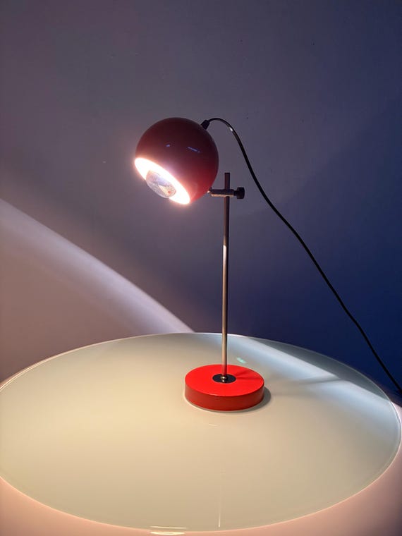 Vintage 70s Eyeball Desk Lamp - Dutch Space Age Design Lighting