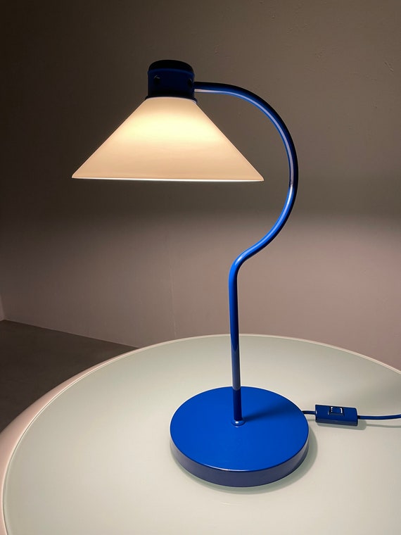 Vintage 1970s Pop Art Desk Lamp - Rare Large Dutch 70s Blue Vintage 1970s Pop Art Desk Lamp - Rare Large Dutch 70s Blue