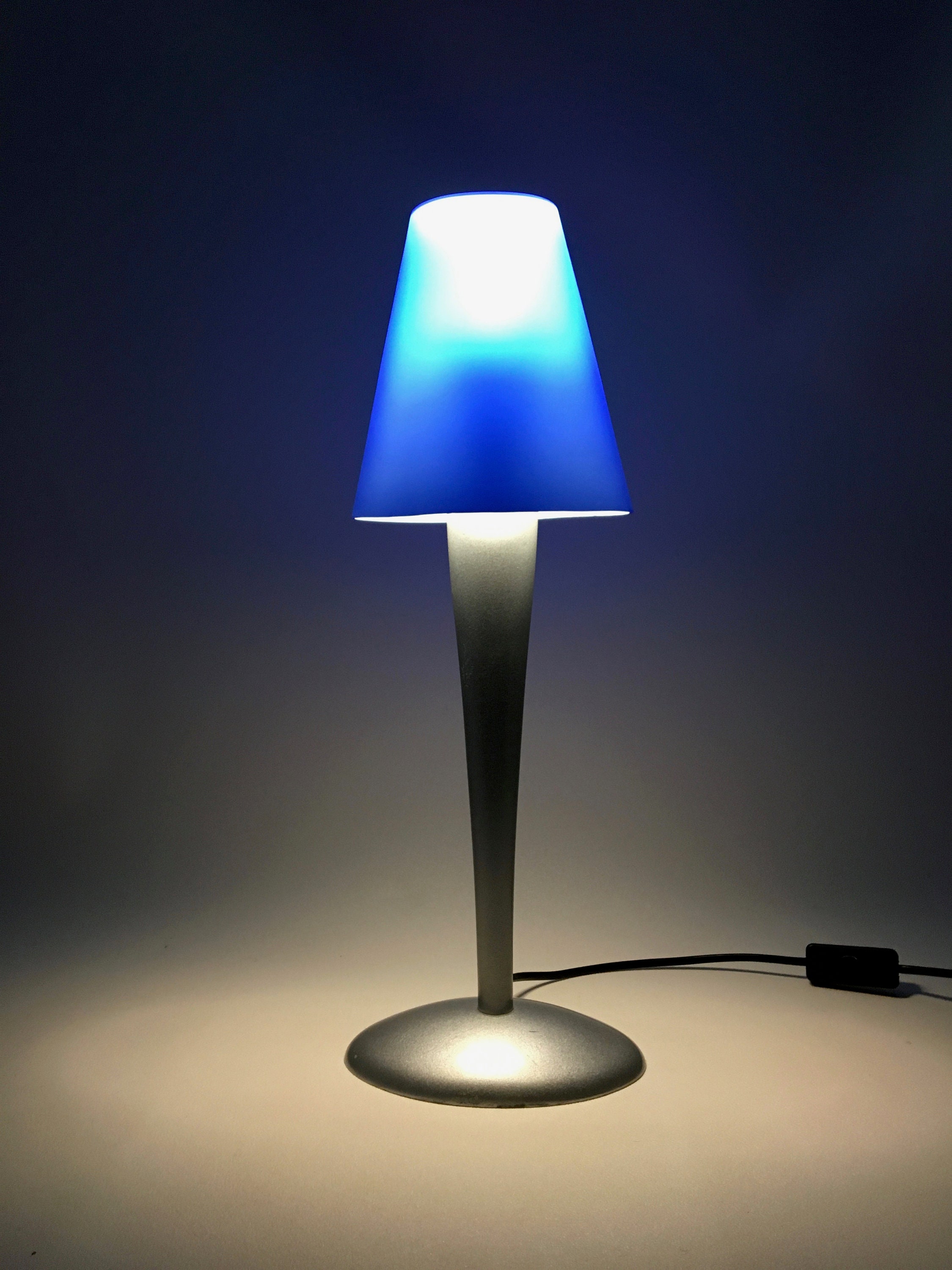 Vintage IKEA Desk Light Rare 90s Table Lamp Metal Blue Glass Etsy UK