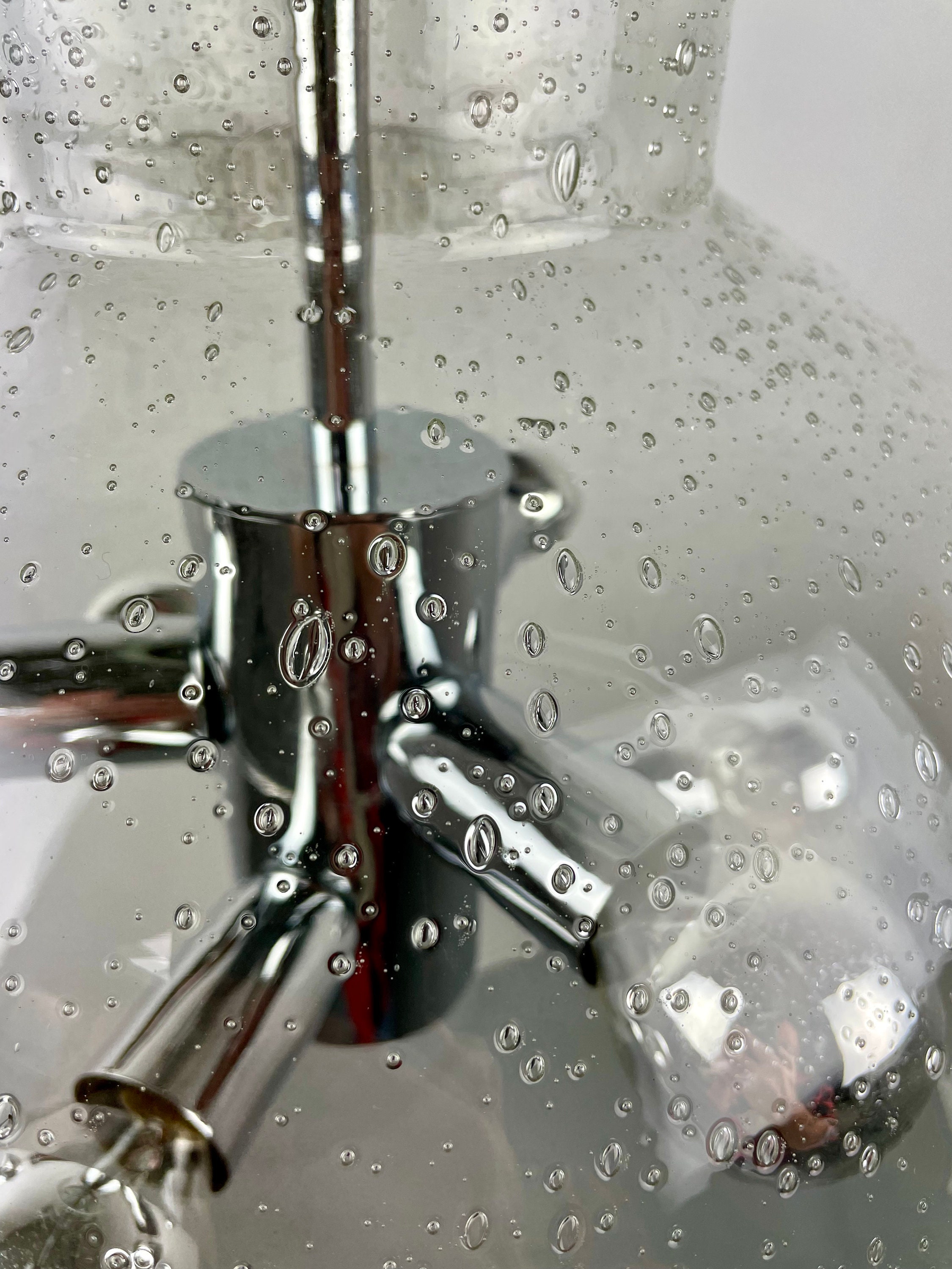 ヴィンテージ 1970 年代の高品質ガラス ハンギング ランプ