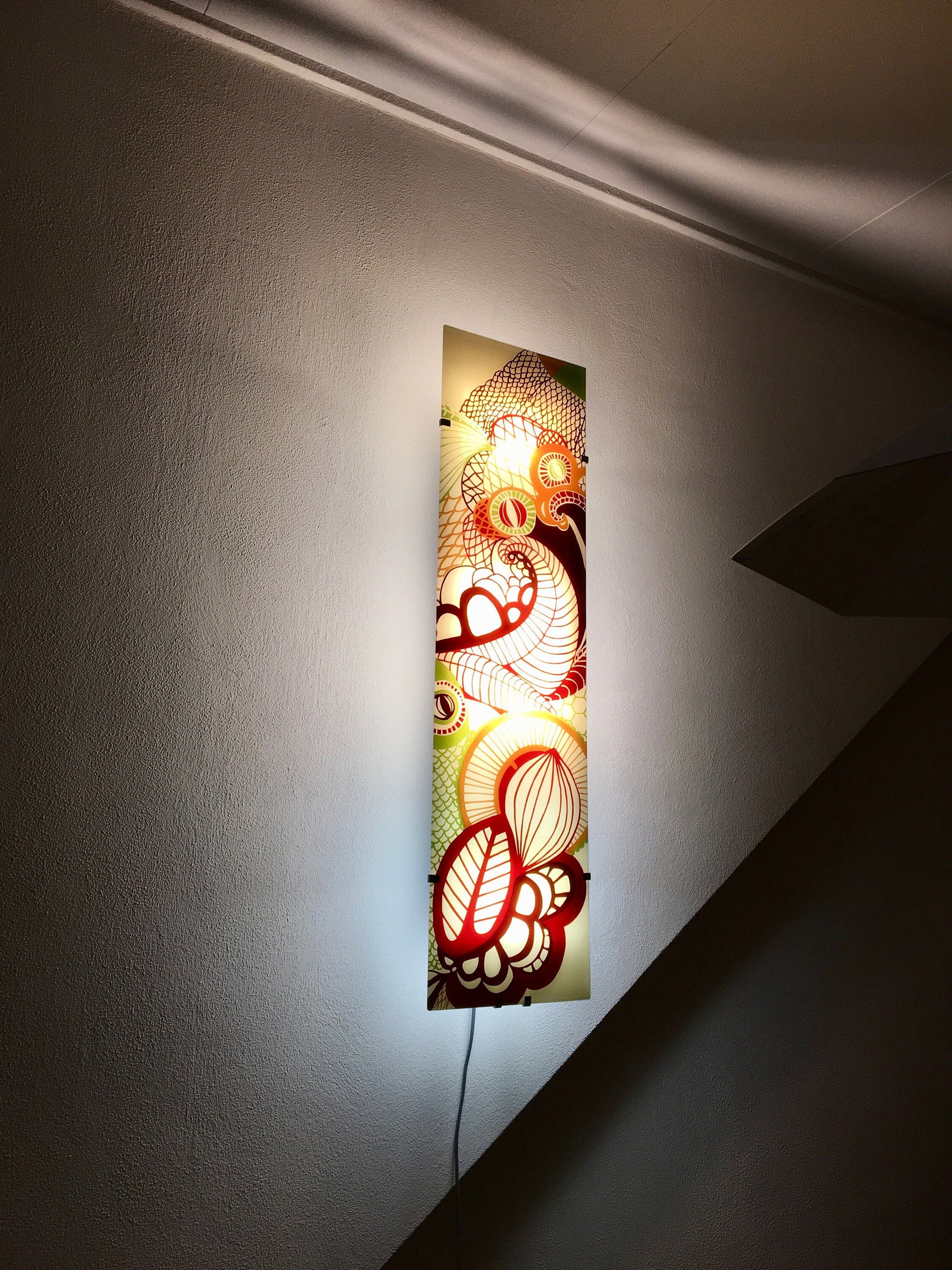 XXL IKEA Gyllen wall light glass lamp vintage design Etsy