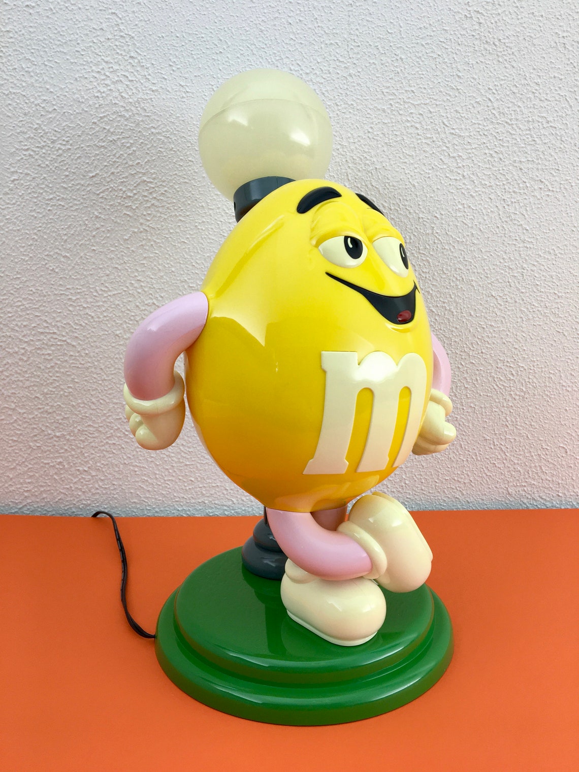 M&m's Yellow Night Light Kids Lamp 1999 Etsy