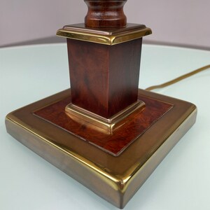 Vintage 60s Herda Verlichting desk light - classic table lamp - wood brass metal - Dutch lighting - Hollywood regency image 8