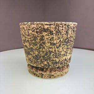 Maceta de cerámica vintage de los años 60 con forma de cactus - Pieter Groeneveldt - Jarrón de diseño modernista holandés con corteza de abedul chamota.