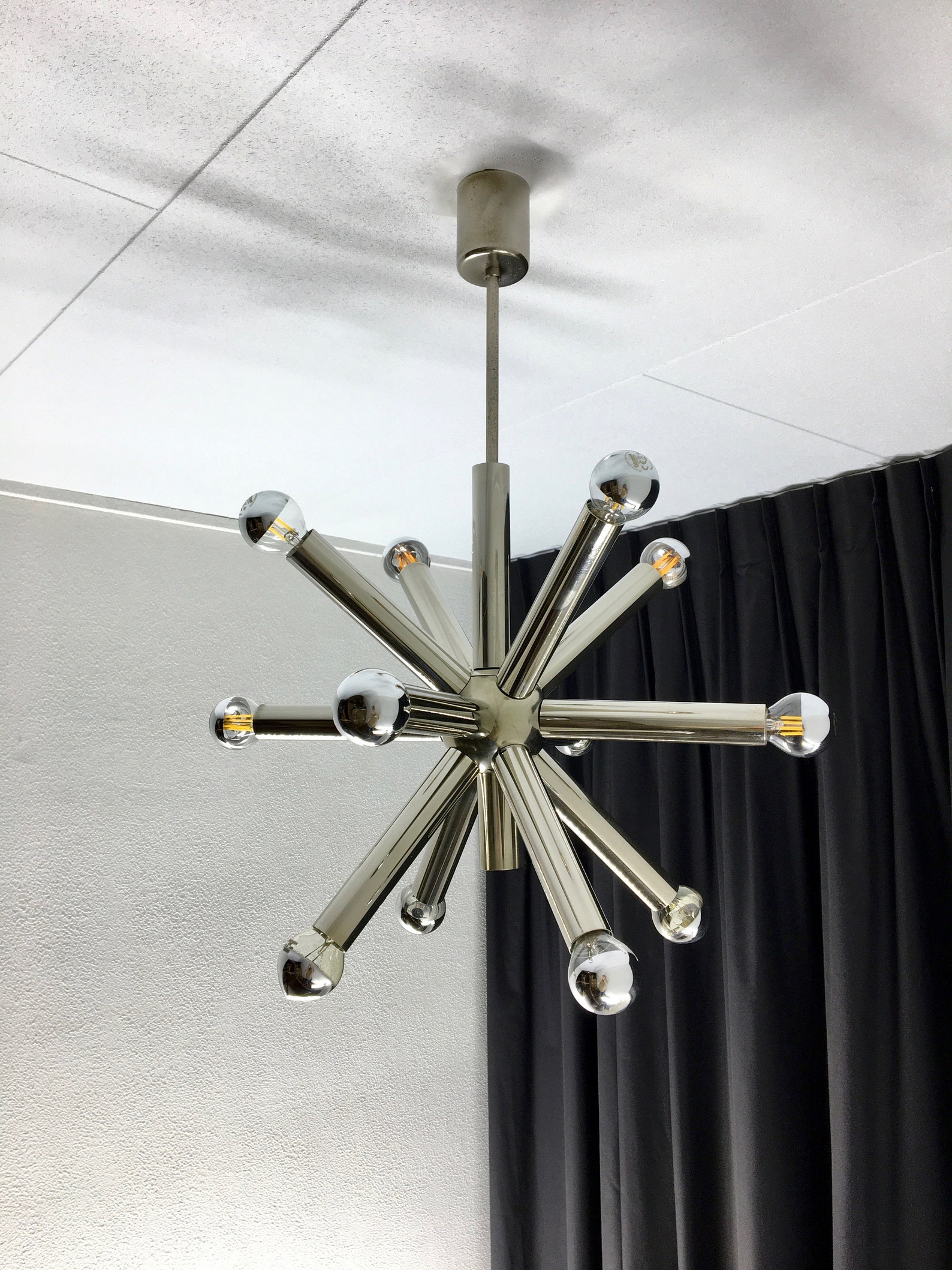 Sputnik Ceiling Light 60s / 70s Chrome Space Age Lamp Etsy