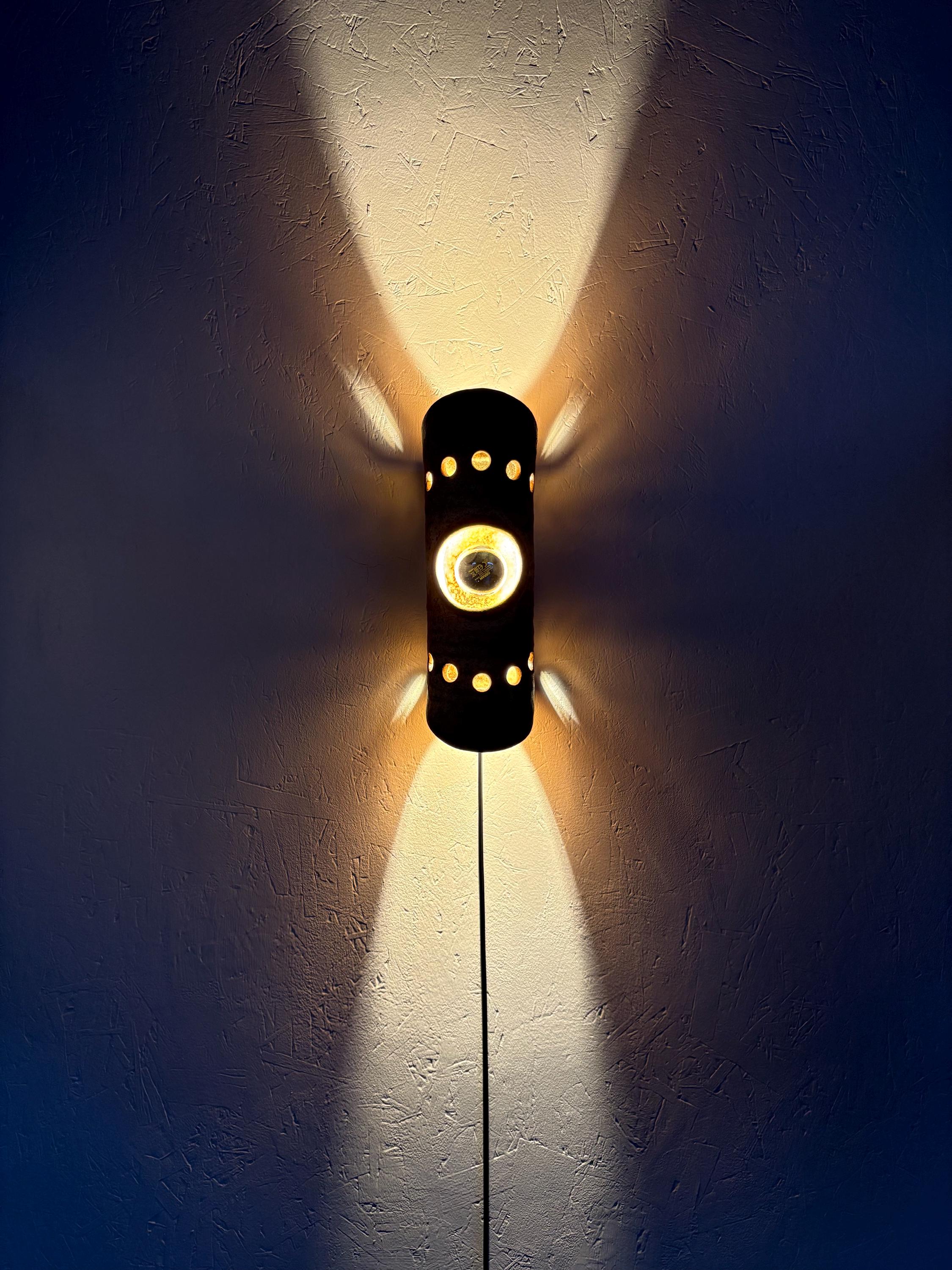 ヴィンテージ セラミック ウォール ランプ - 70 年代の陶器製ライト