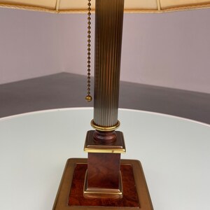 Vintage 60s Herda Verlichting desk light - classic table lamp - wood brass metal - Dutch lighting - Hollywood regency image 5