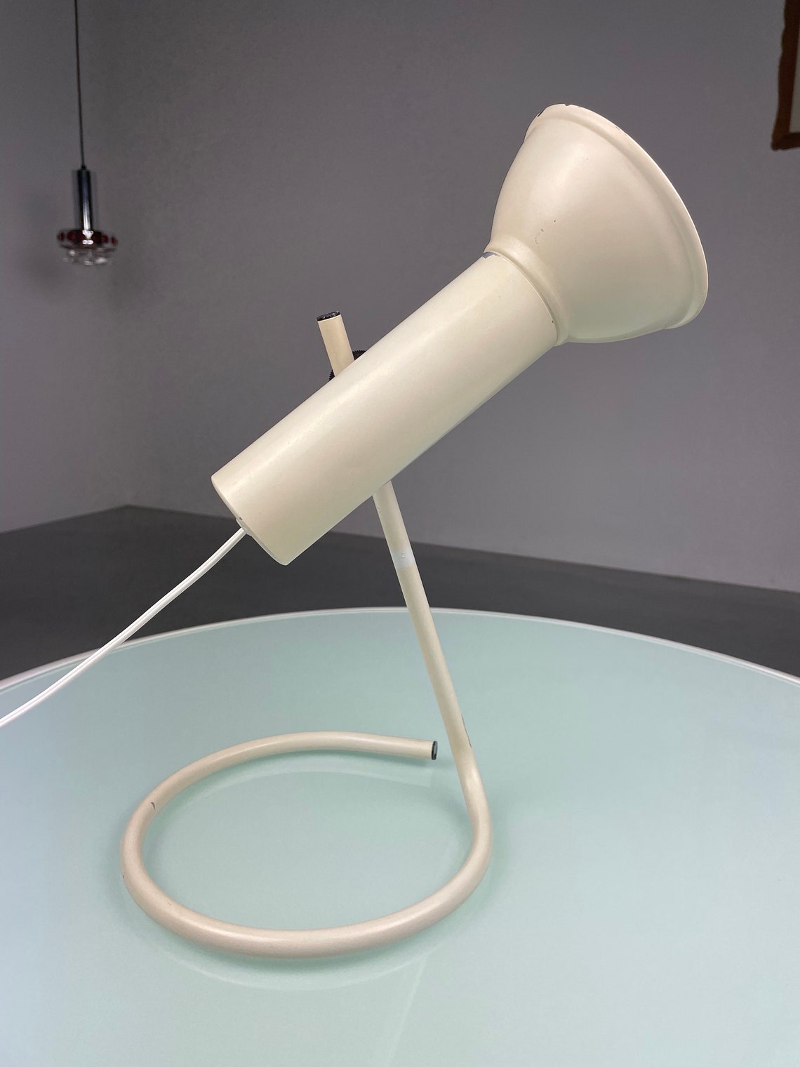 Vintage 1970s Aluminium desk lamp - modern 70s adjustable metal table spot light, photo 3 sur 5