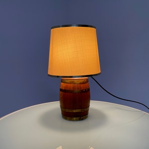 Barrel Tobacco Jar lamp - Schimmelpennick Marca selecta 1908 Vintage light - mancave cigar pot