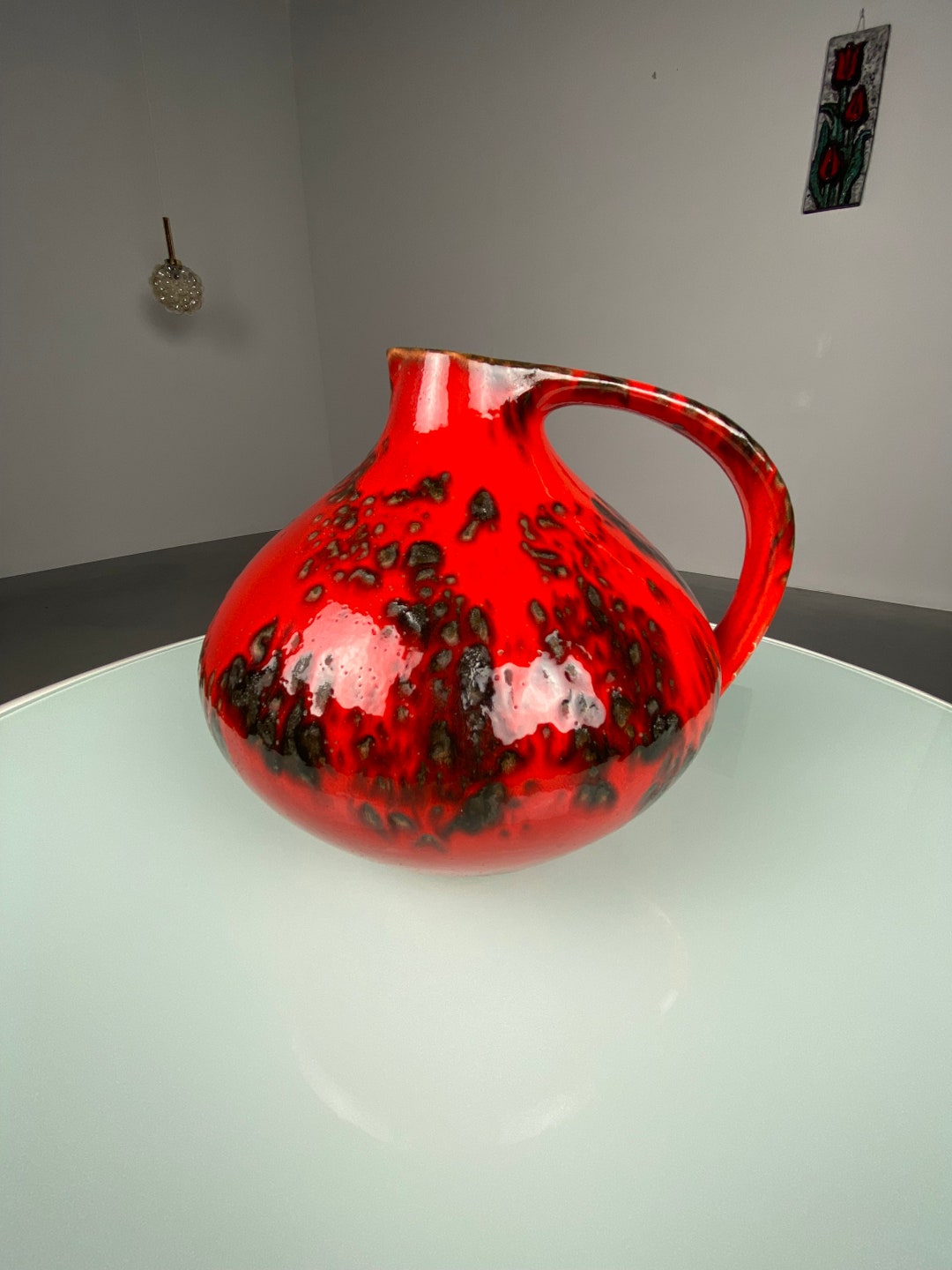 Vintage Ceramic Carafe 70's Germany Decanter 70s Etsy