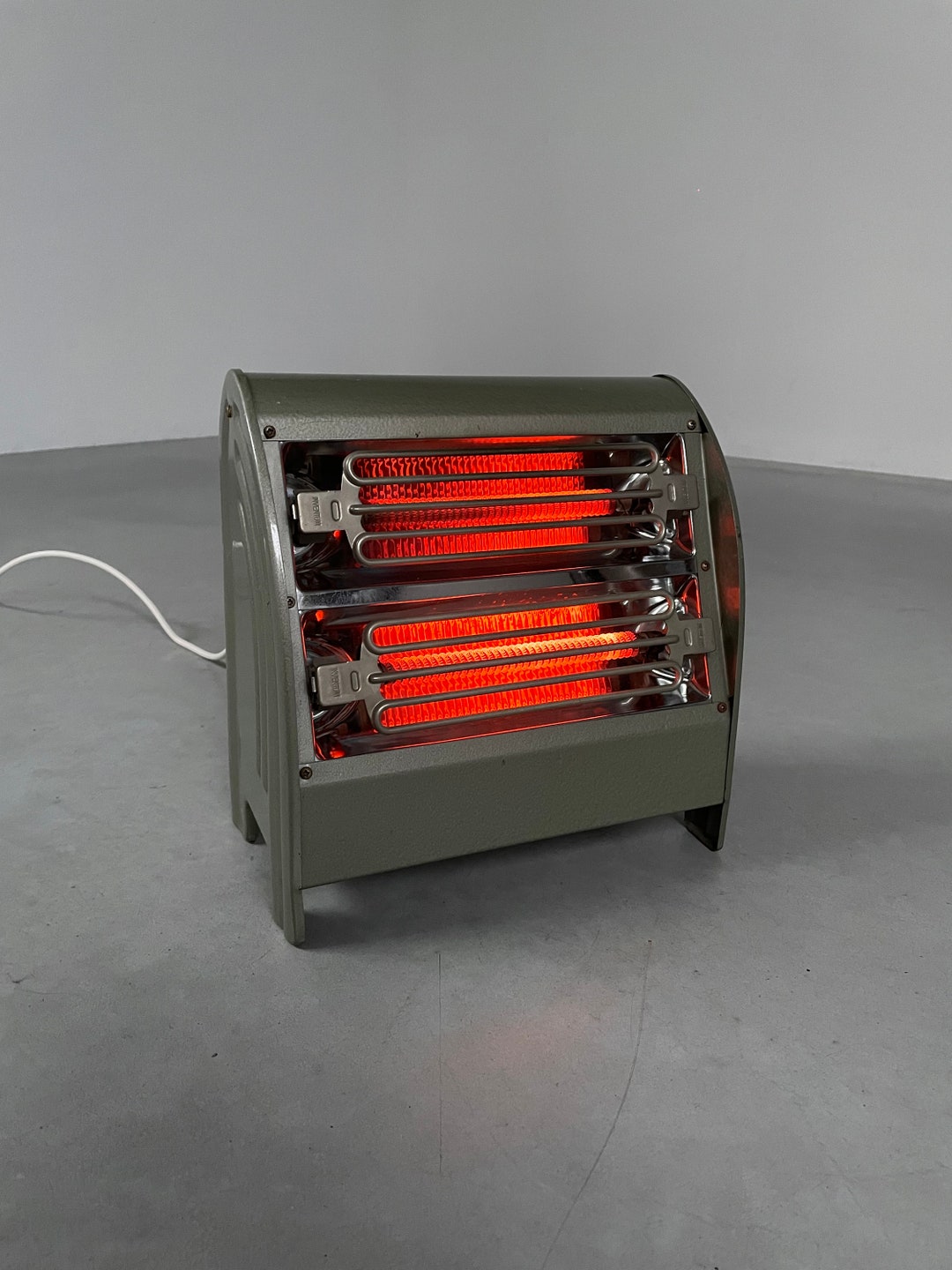 Vintage Radiant Heater Inventum 1960s Metal Man Cave Electric Heater