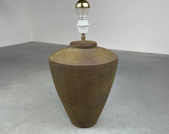 Vintage XL ceramic table lamp - 1970s big retro light - heavy floor lighting
