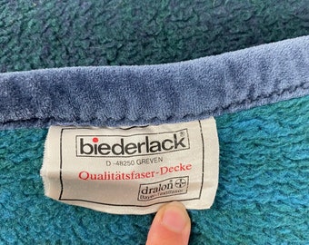 Vintage Dralon Acrylic Etsy Blanket Blanket Retro 70\'s - Germany Biederlack Plaid in Person Made 1