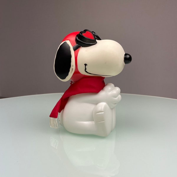 Vintage Snoopy the pilot - 1990s bath foam - plastic figure Peanuts - rare collectors item