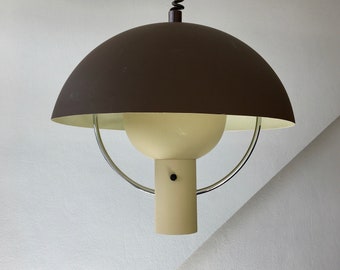 Dijkstra Lampen space age 70's pendent light - rare vintage Aluminum mushroom lamp