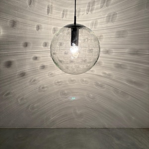 Raak Amsterdam Raindrop green glass pendant lamp - vintage 1970s Dutch Design lighting - Model B1228 xl