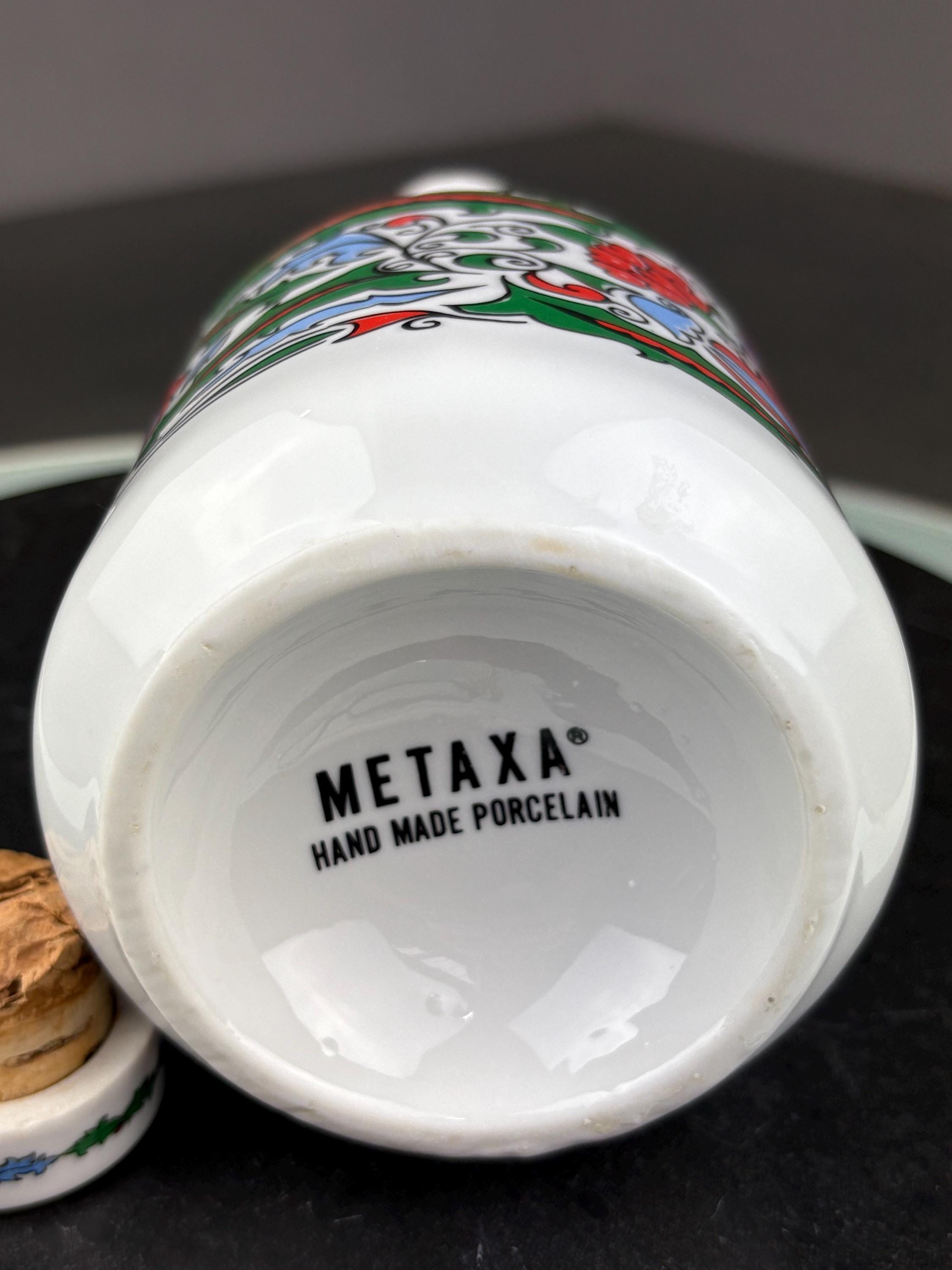 Vintage Porcelain Bottle of Metaxa 40-year-old Brandy From Greece