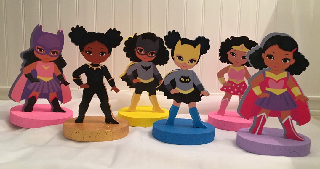 9 Character Decoration on 6 Round Base Perfect for Parties - Etsy