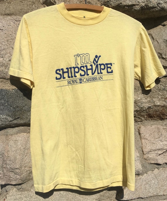 Vintage Royal Caribbean Ship Shape Cruise T Shirt