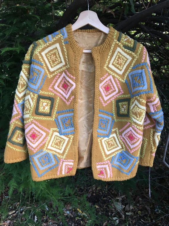 Funky Granny Vintage Cardigan Sweater