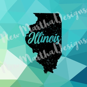 Illinois IL State verdrietig Vintage retro PNG SVG digitale download t-shirt Silhouette cameo cricut knipsel vinyl warmte pers decal afbeelding