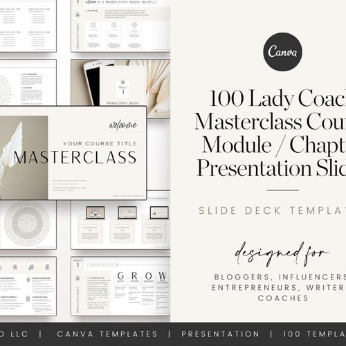 CANVA TEMPLATE for Online Course inar Slide Presentation Etsy