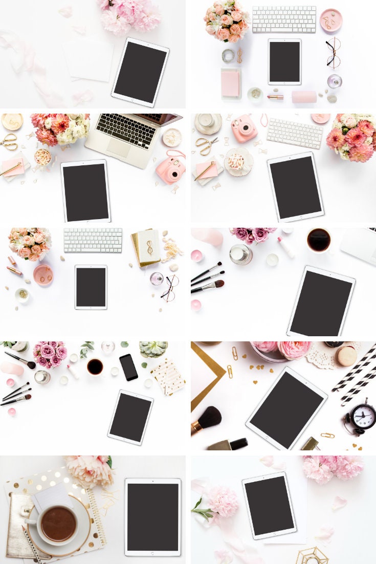 Download Book iPad Mockups | iPad Pink Collection Mockups | Feminine iPad Mockups | Photoshop PSD Files