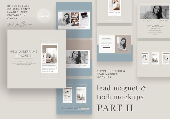 Download Lead Magnet And Website Custom Wireframe Tech Mockups Part 2 Etsy