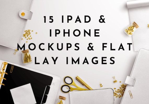 Download Ipad Mockups Gold Styled Flat Lay Product Mockups Ebook Etsy