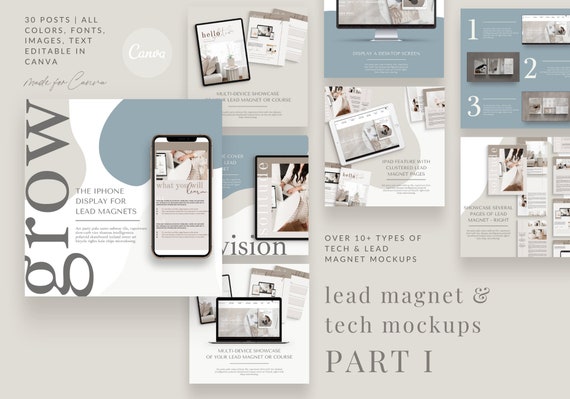 Download Lead Magnet Tech Mockups Part 1 Instagram Templates For Etsy