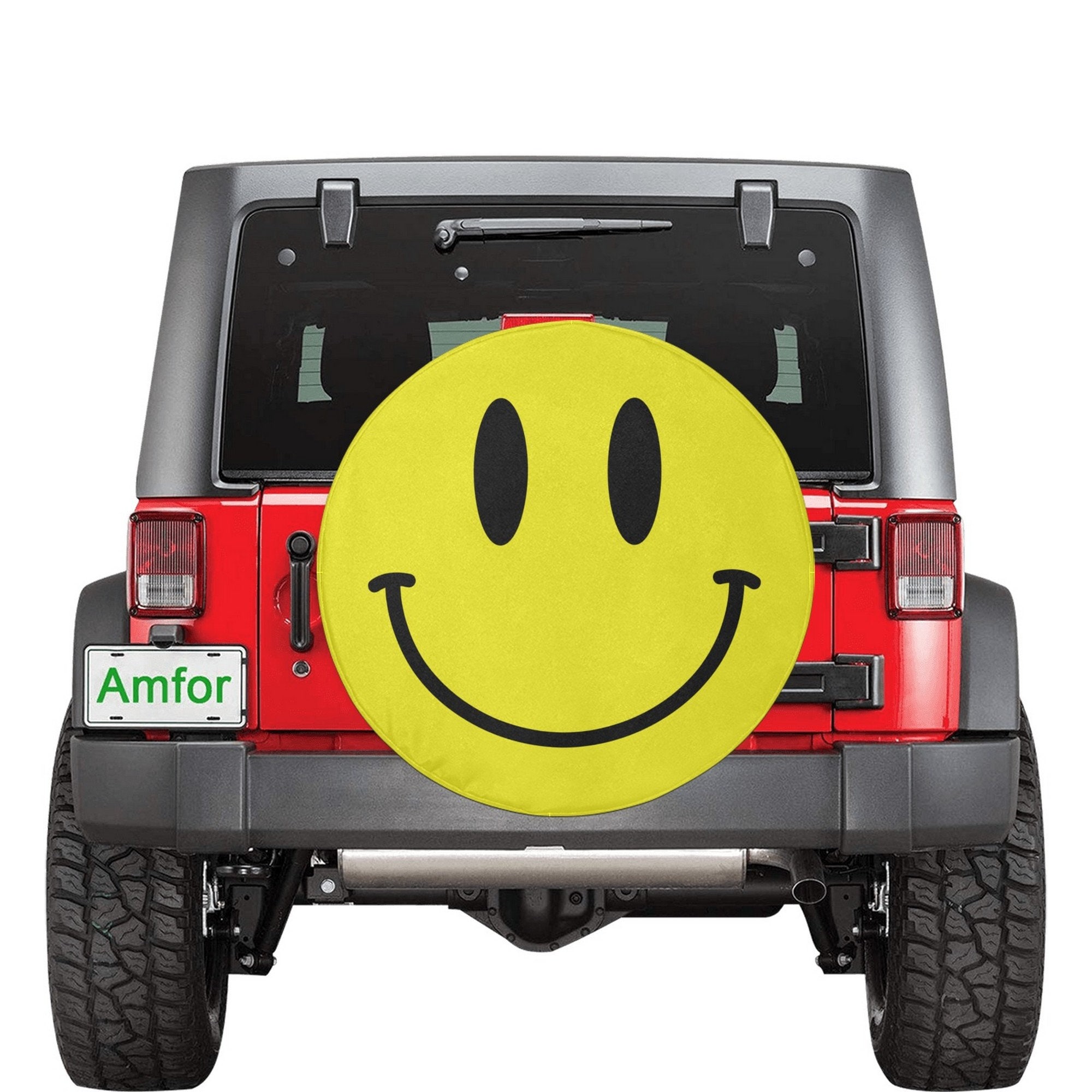 Smile Yellow Spare Tire Cover