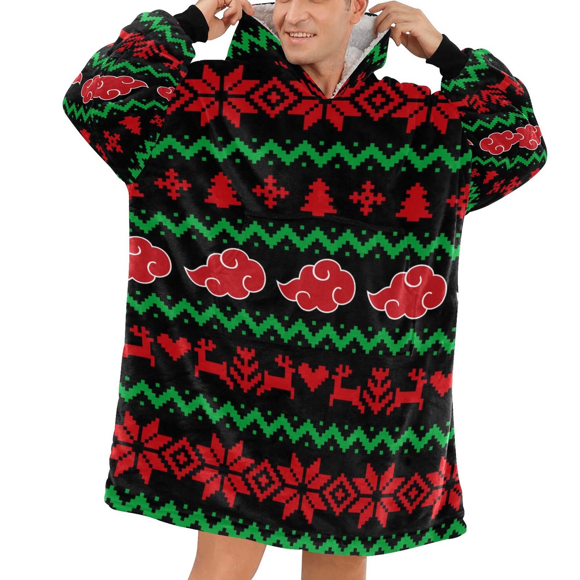 Toronto Maple Leafs Ugly Christmas Snug Hoodie Oodie Blanket Hoodie