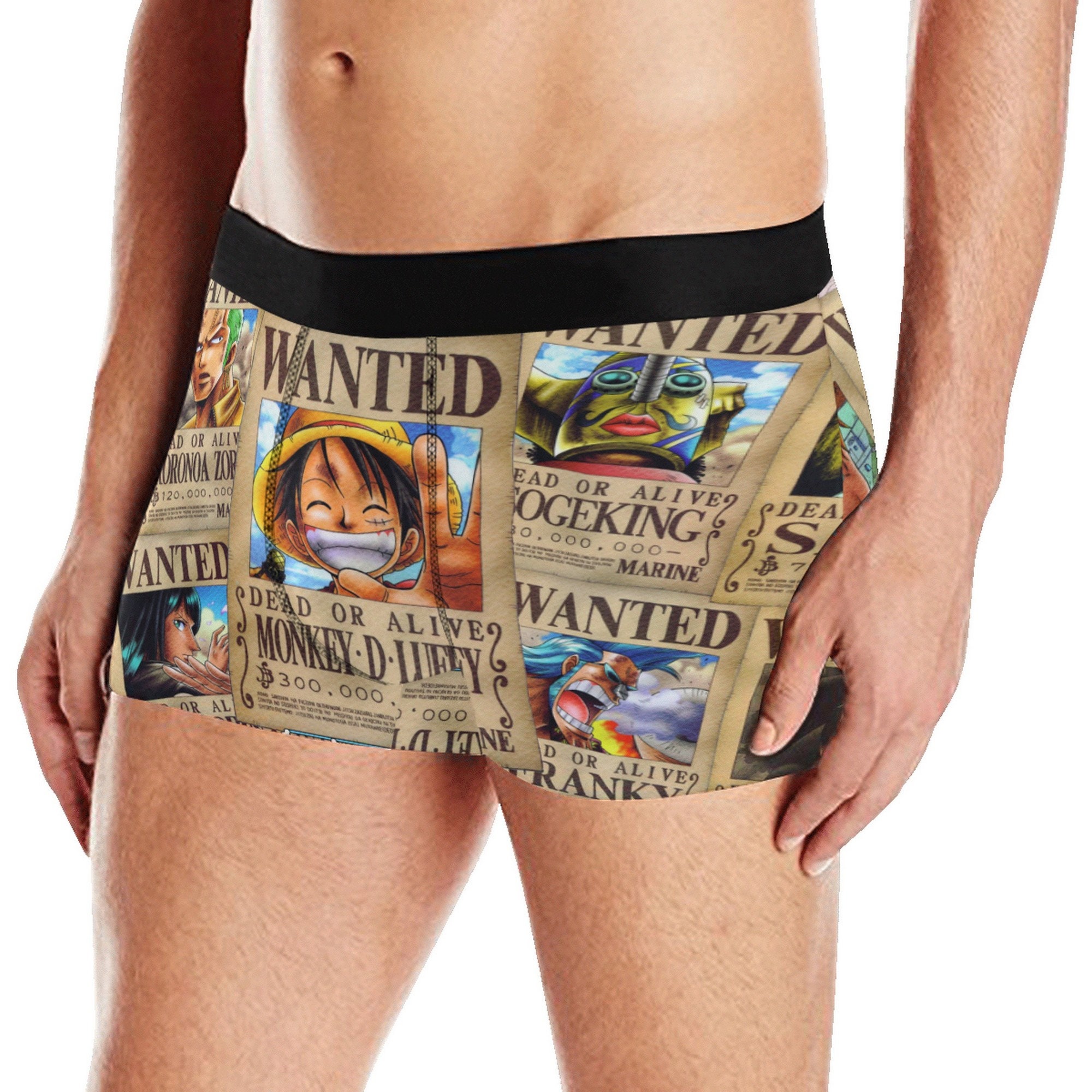 Boxer Briefs Men's Underwear, Pirate Treasure Map Trunks for Men
