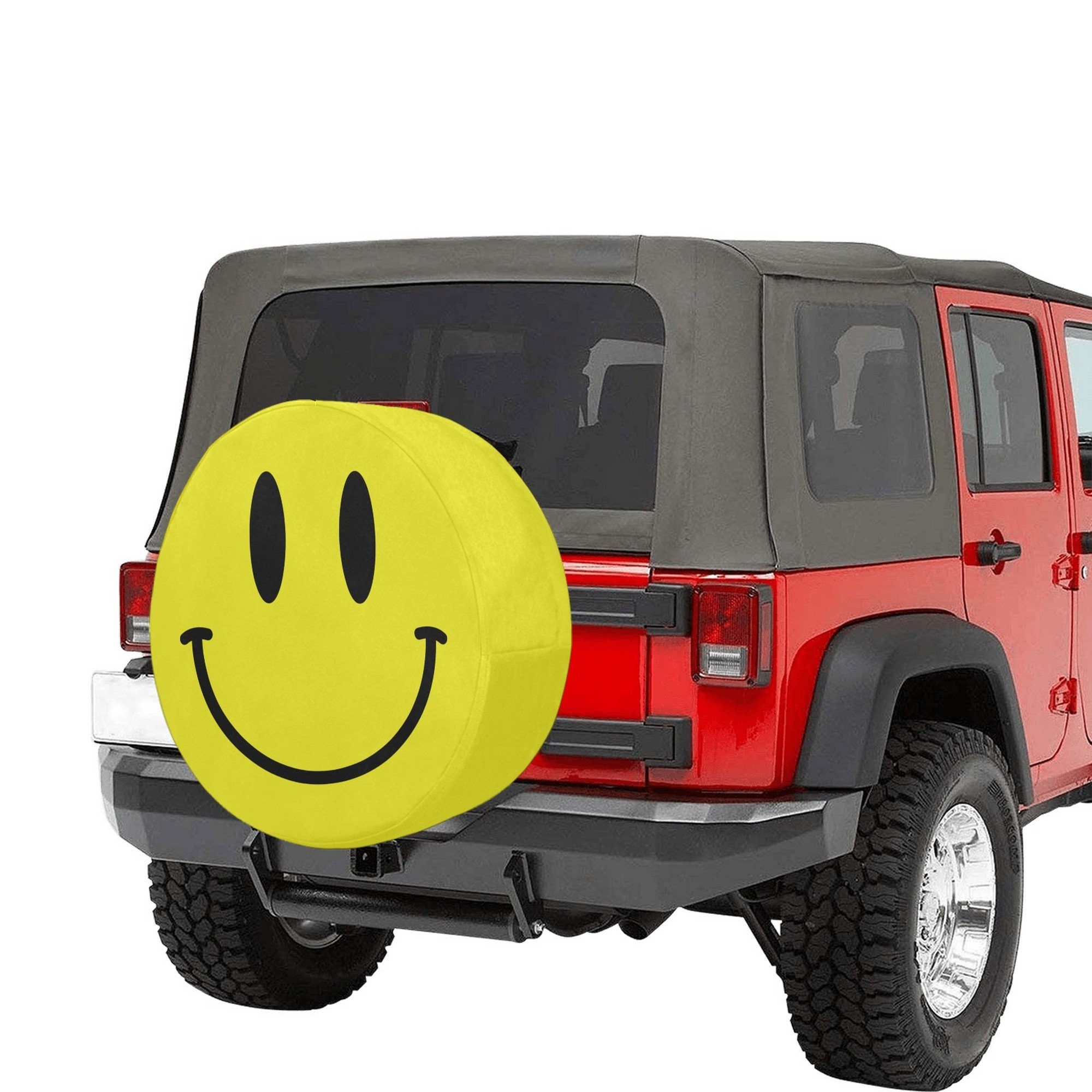 Smile Yellow Spare Tire Cover